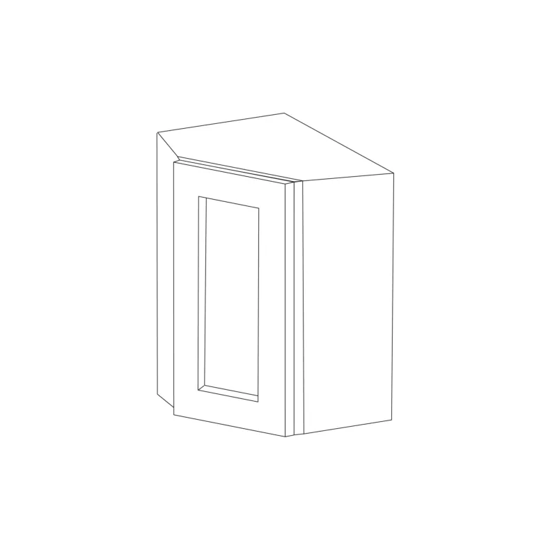 Glossy White 24x42 Wall Diagonal Corner Cabinet - RTA Glossy White 24x42 Wall Diagonal Corner Cabinet - RTA