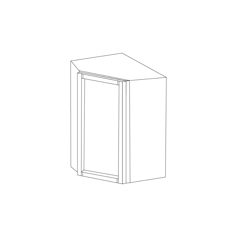 Fresno Grey Shaker 24x42 Diagonal Corner Wall Cabinet - Assembled Fresno Grey Shaker 24x42 Diagonal Corner Wall Cabinet - Assembled
