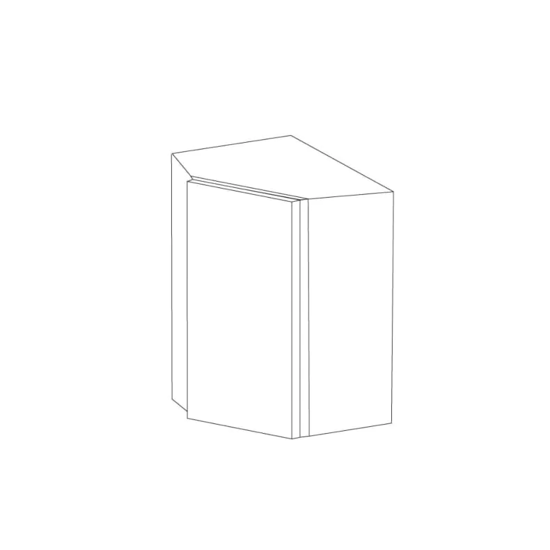 Off White Flat Panel 24x42 Diagonal Corner Wall Cabinet - Assembled Off White Flat Panel 24x42 Diagonal Corner Wall Cabinet - Assembled