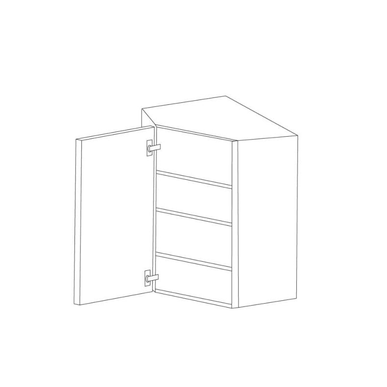 Glossy White 24x42 Wall Diagonal Corner Cabinet - RTA Glossy White 24x42 Wall Diagonal Corner Cabinet - RTA