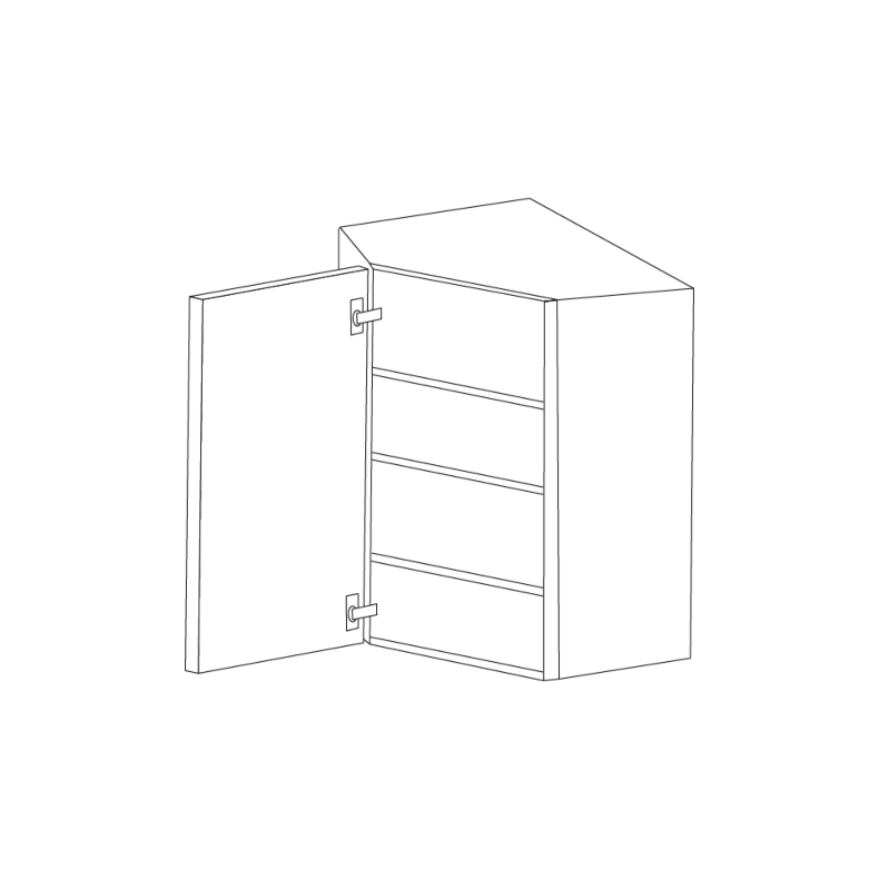 Lexington Espresso Shaker 24x42 Wall Corner Cabinet - Assembled