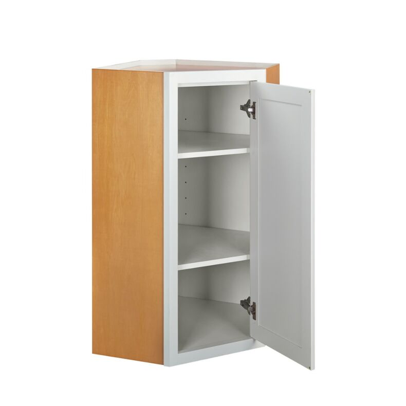 Vintage White Inset 27x30 Wall Diagonal Corner Cabinet - RTA