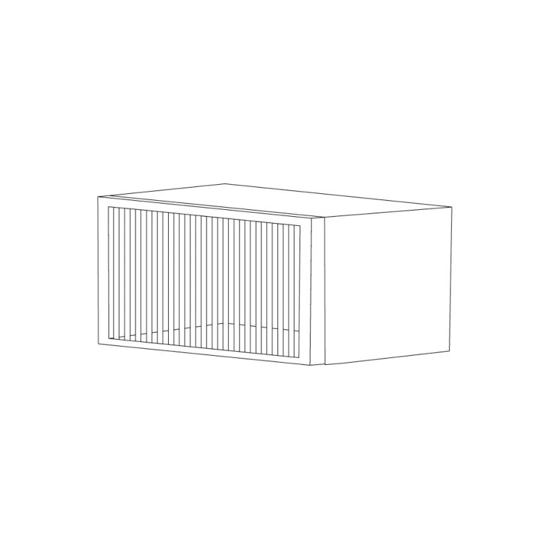 Orlando Ginger Square 30x15 Dish Rack Cabinet RTA