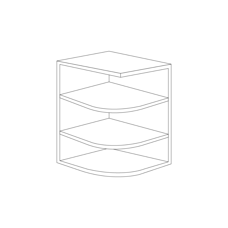 Fresno Grey Shaker 9x30 Wall End Shelf Cabinet - Assembled