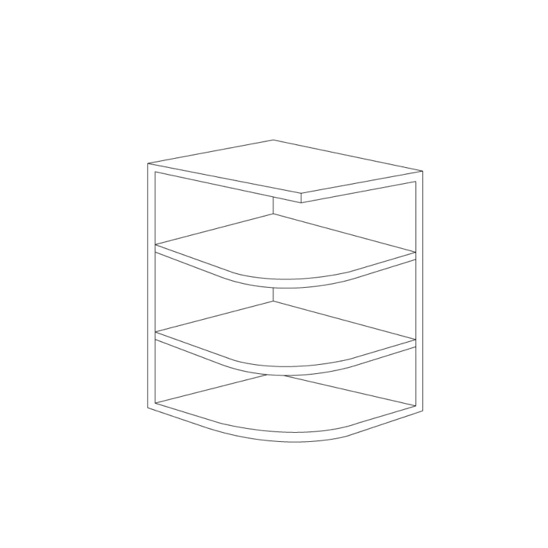 Driftwood Grey 9x36 Wall End Shelf Cabinet - RTA