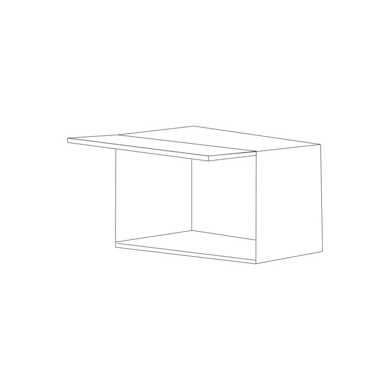 Off White Flat Panel 30x15 Horizontal Lift Up Wall Cabinet - RTA