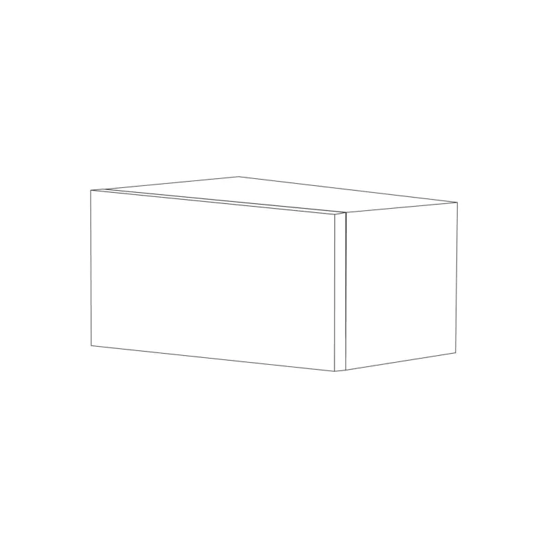 Pure White Flat Panel 36x18 Horizontal Lift Up Wall Cabinet - Assembled Pure White Flat Panel 36x18 Horizontal Lift Up Wall Cabinet - Assembled