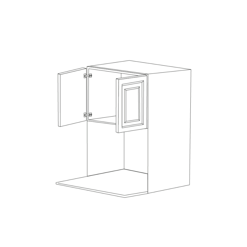 Catalina Coffee Square 27x30 Microwave Cabinet RTA