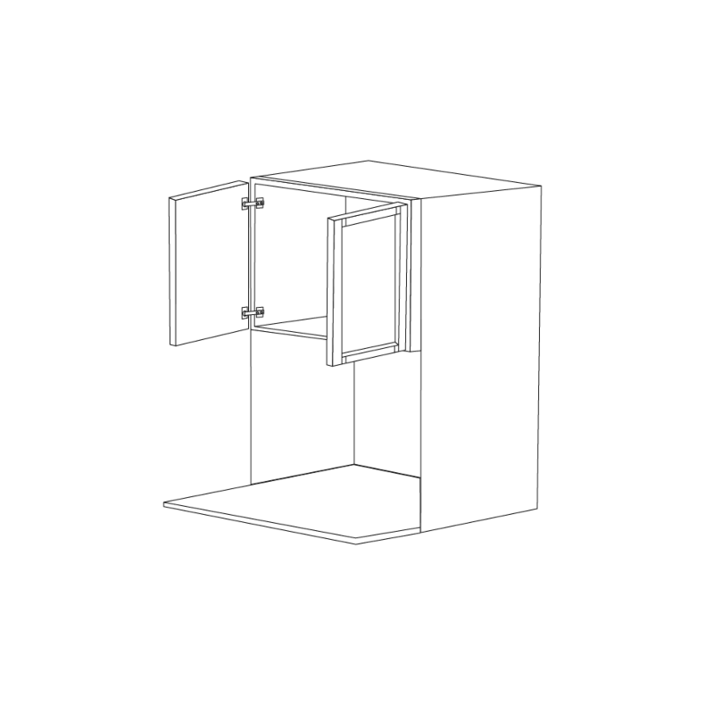 Huntington White Shaker 27x42 Microwave Cabinet RTA