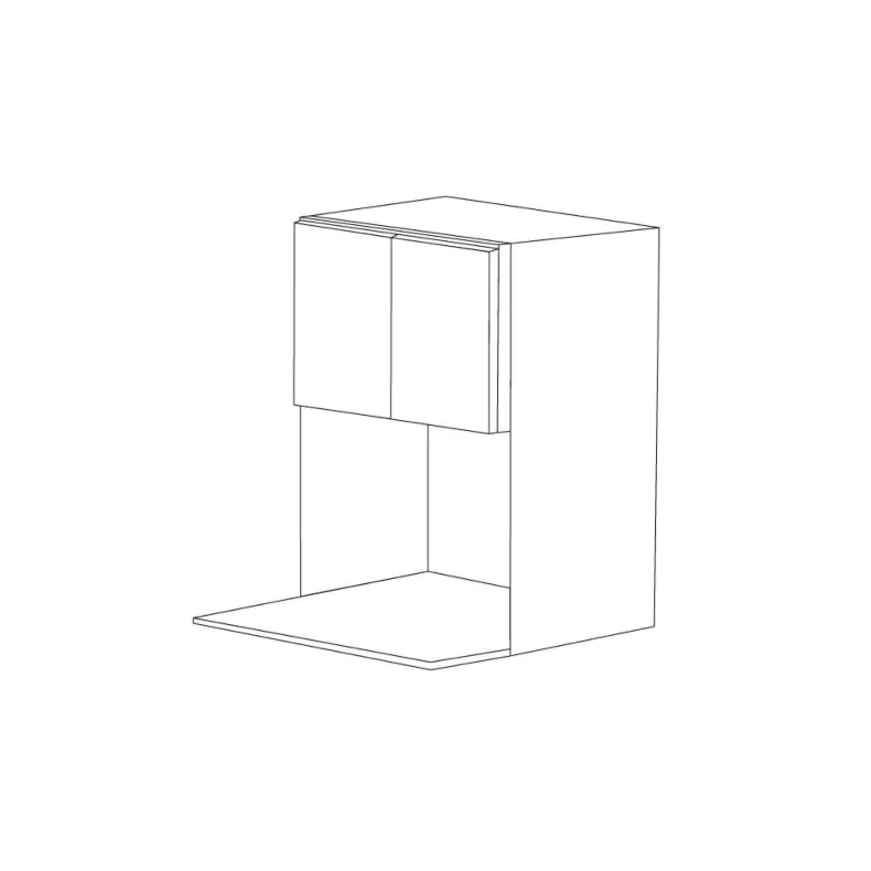 Pure White Flat Panel 27x42 Microwave Wall Cabinet - Assembled