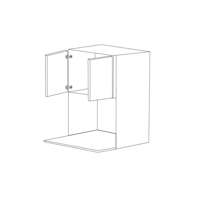 Pure White Flat Panel 27x42 Microwave Wall Cabinet - Assembled