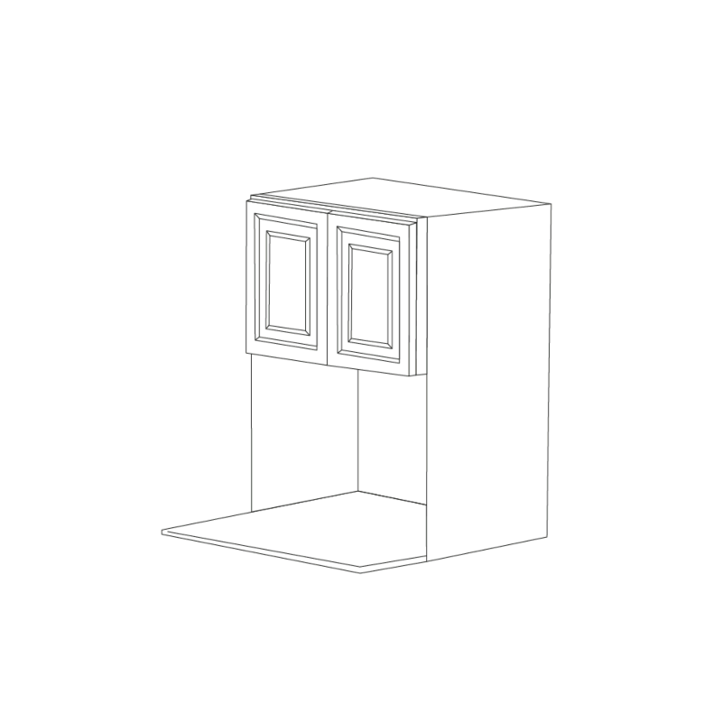 Romona Modern Gray 27x42 Microwave Wall Cabinet - RTA