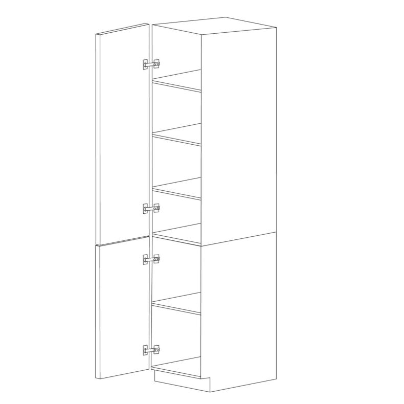 Piano Paint White Gloss 18x96 Utility Cabinet - Assembled