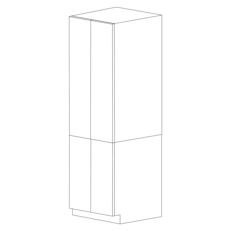 Piano Paint White Gloss 30x90 Utility Cabinet - Assembled