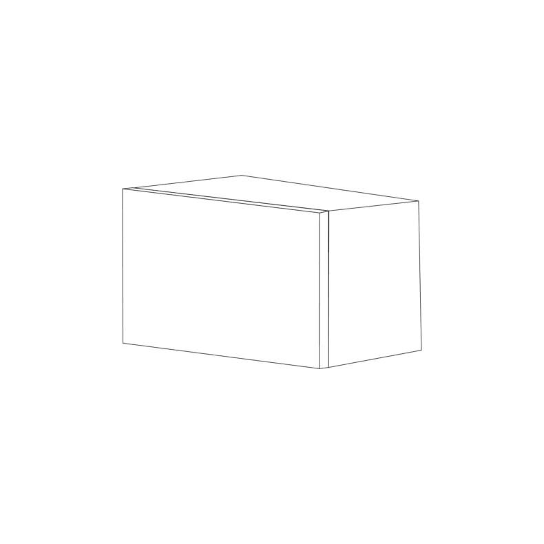 Walnut 27x15 Horizontal Wall Single Door Cabinet - RTA