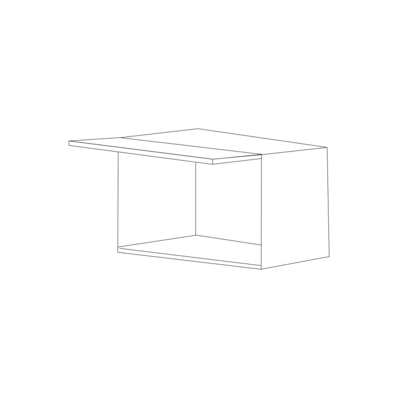 Glossy White 36x15 Horizontal Wall Single Door Cabinet - RTA