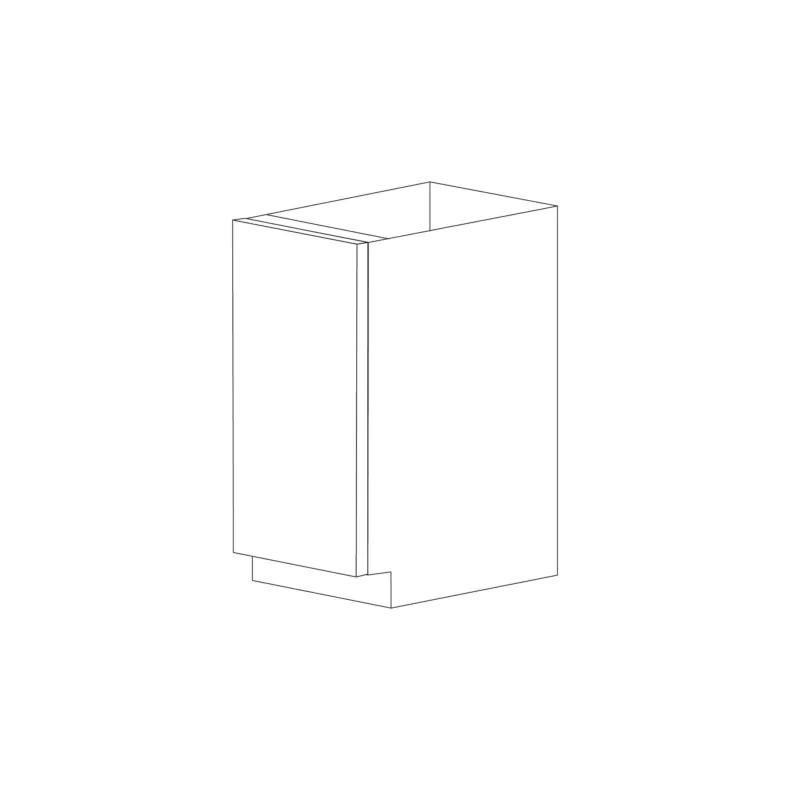 Bella 18" Base Cabinet - Full Height Door - White Melamine Box - RTA Bella 18" Base Cabinet - Full Height Door - White Melamine Box - RTA
