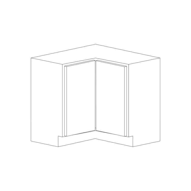 Lucca 33" Lazy Susan Corner Base Cabinet - White Melamine Box - RTA Lucca 33" Lazy Susan Corner Base Cabinet - White Melamine Box - RTA