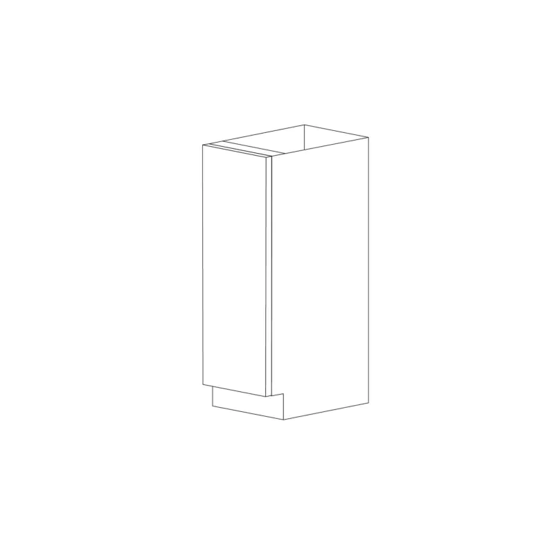 Lucca 9" Base Spice Drawer Cabinet - White Melamine Box - RTA