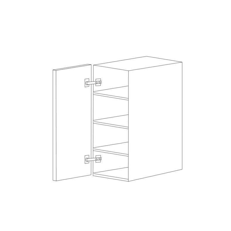 Lucca 15x42 Wall Cabinet - White Melamine Box - RTA