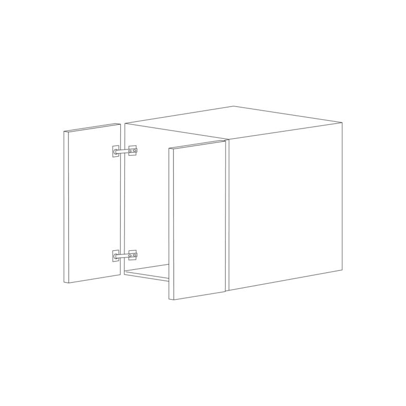 Lucca 36x21x24 Wall Cabinet - White Melamine Box - RTA