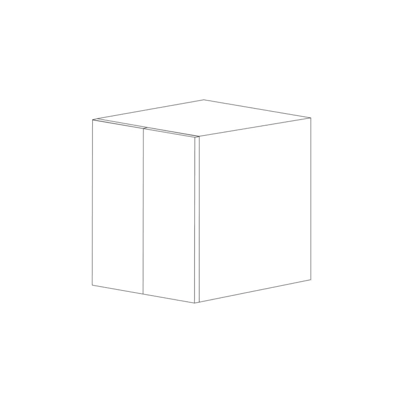 Lucca 36x24x12 Wall Cabinet - White Melamine Box - RTA Lucca 36x24x12 Wall Cabinet - White Melamine Box - RTA