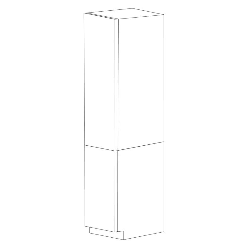 Lucca 24x90 Pantry Cabinet - Single Door - White Melamine Box - RTA Lucca 24x90 Pantry Cabinet - Single Door - White Melamine Box - RTA