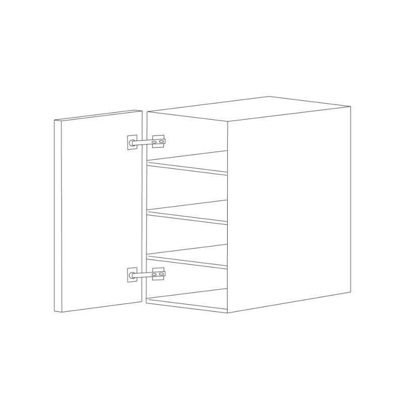 Bella 24x61 Pantry Top Part - Single Door - White Melamine Box - RTA