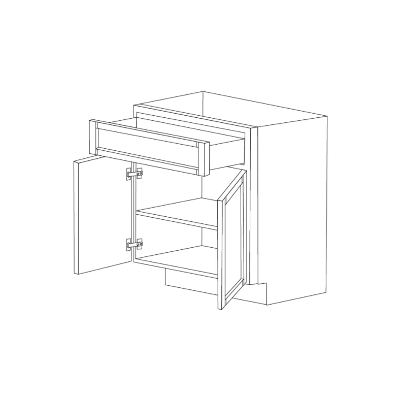 Rustic Grey Shaker 27" Base Cabinet - RTA Rustic Grey Shaker 27" Base Cabinet - RTA