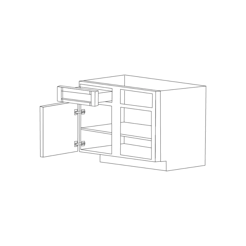 Carolina Hickory Shaker 42/45 Base Blind Corner Cabinet - RTA Carolina Hickory Shaker 42/45 Base Blind Corner Cabinet - RTA