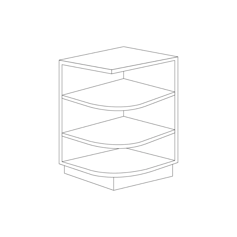Manhattan Modern Grey Base End Shelf Cabinet - Left - RTA