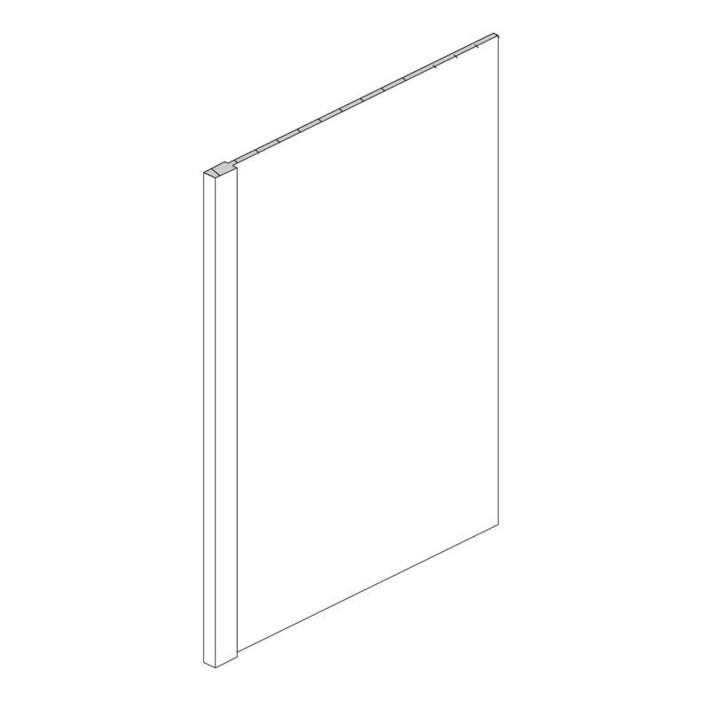 Brooklyn Slim White Shaker 24x96 Refrigerator End panel
