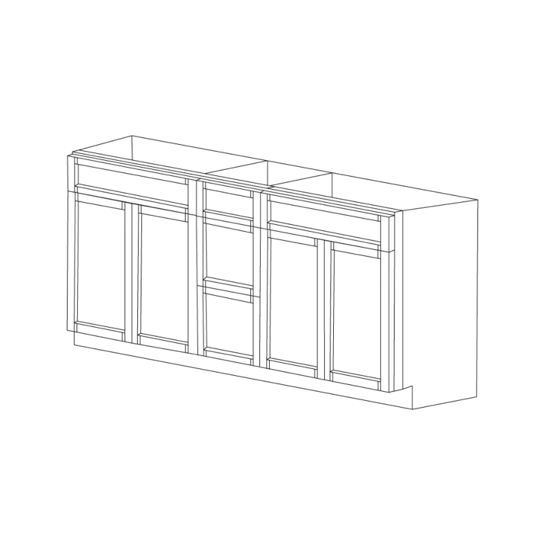 Manhattan Modern Grey 60" Vanity Cabinet Double Sink Combination - RTA Manhattan Modern Grey 60" Vanity Cabinet Double Sink Combination - RTA