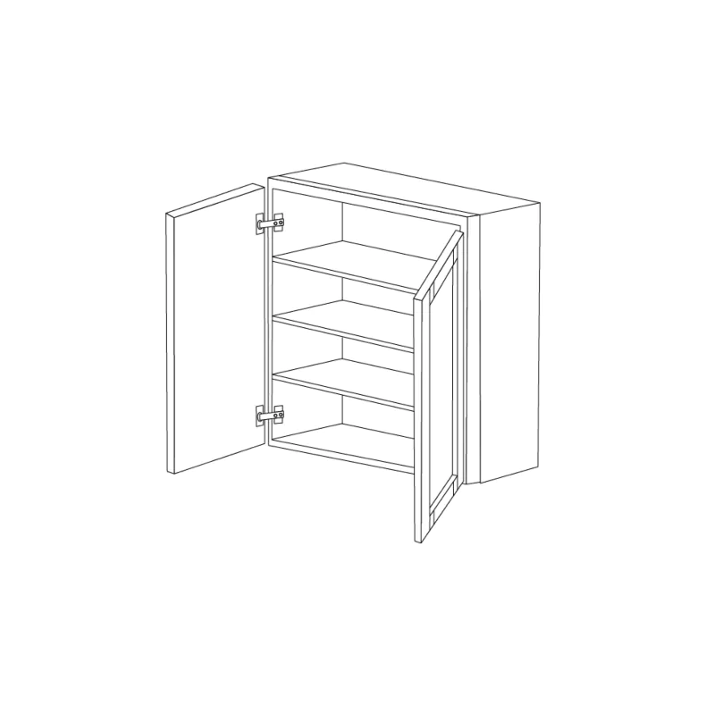 Carolina Hickory Shaker 24x42 Wall Cabinet - RTA Carolina Hickory Shaker 24x42 Wall Cabinet - RTA