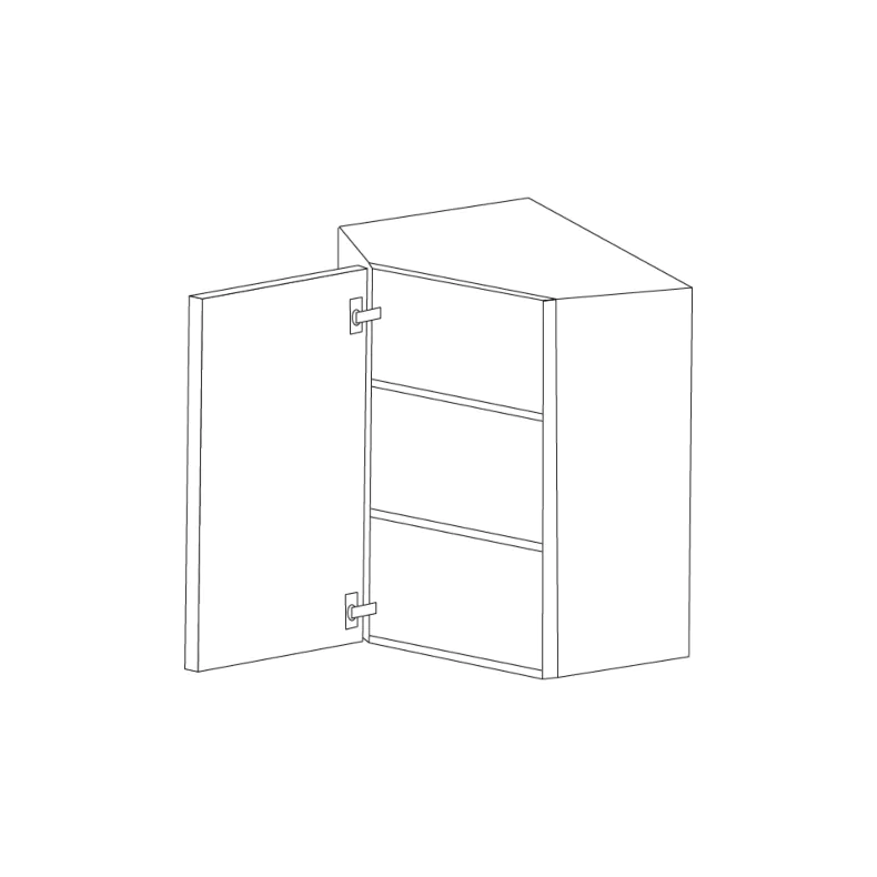 Brooklyn Slim White Shaker 24x30 Diagonal Corner Wall Cabinet - RTA Brooklyn Slim White Shaker 24x30 Diagonal Corner Wall Cabinet - RTA
