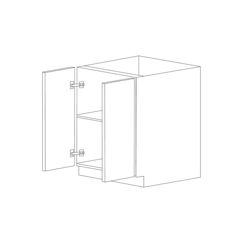 Flat Panel 27" Full Door Base Cabinet - RTA-Charcoal Gray