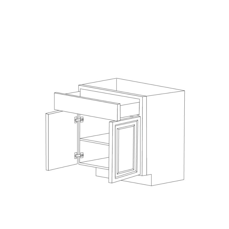 Classic Snow White 30" Base Cabinet RTA