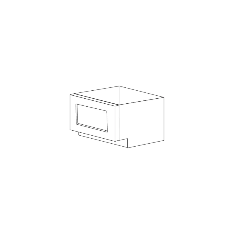 Lunar Slim Oak Shaker 30" Oven Base Cabinet - RTA
