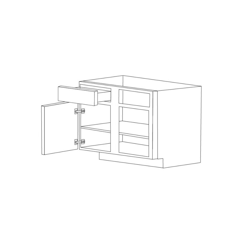 Classic Snow White 36" Blind Base Corner Cabinet - RTA