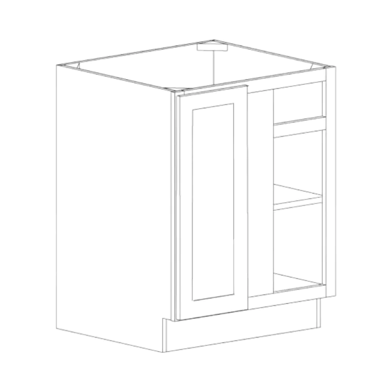 Light Grey Double Shaker 36/39 Base Blind Corner Cabinet - RTA