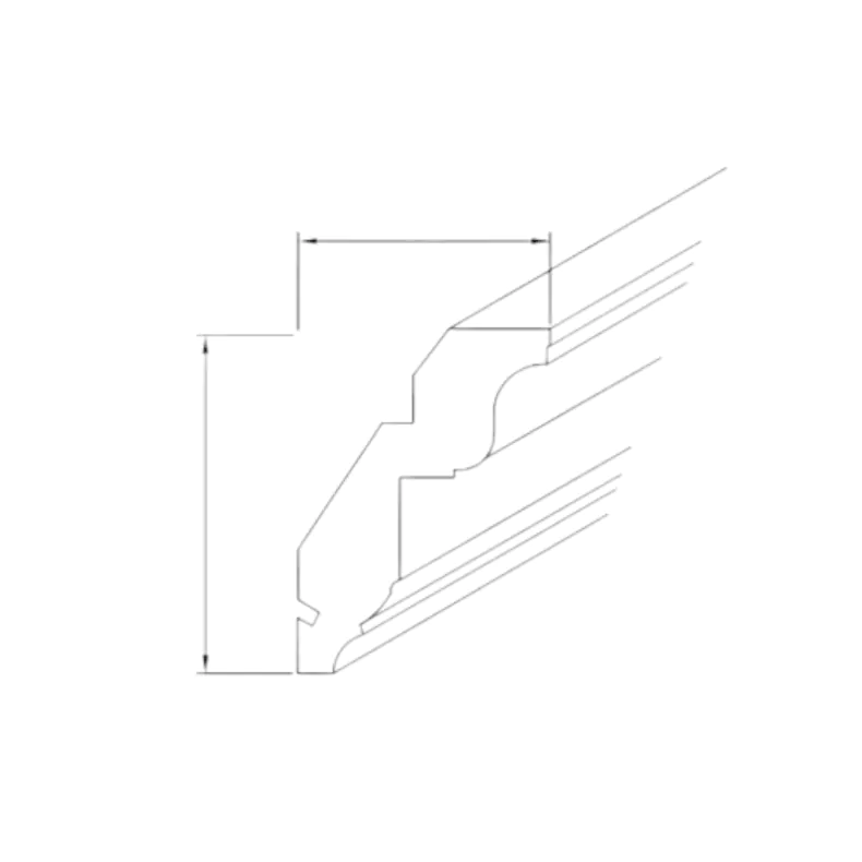 White Double Shaker 2-1/2" Crown Molding White Double Shaker 2-1/2" Crown Molding
