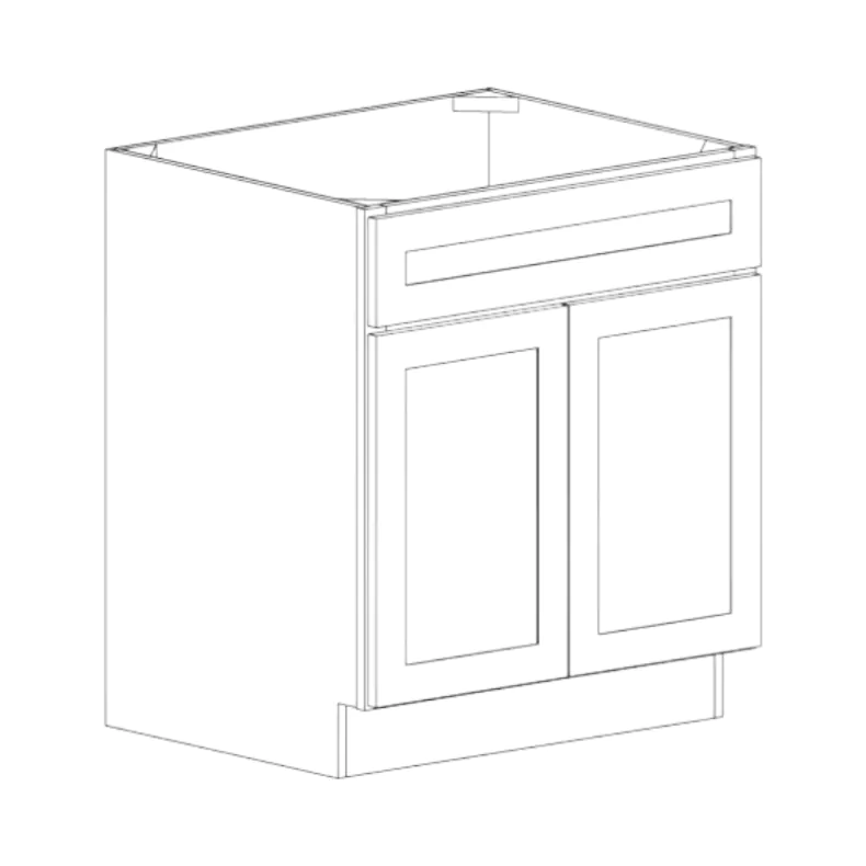 Sage Green Shaker 36" Sink Base Cabinet - RTA Sage Green Shaker 36" Sink Base Cabinet - RTA