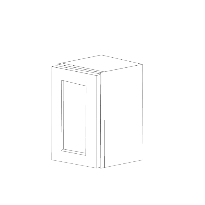 Light Grey Double Shaker 18x42 Upper Pantry Cabinet - RTA