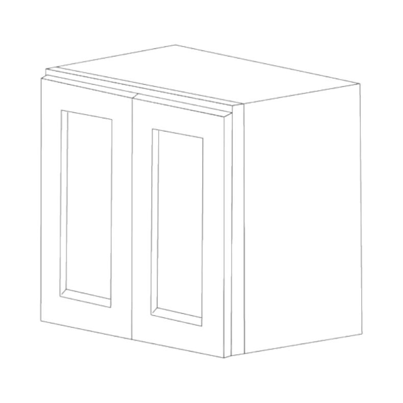 Light Grey Double Shaker 24x42 Upper Pantry Cabinet - RTA