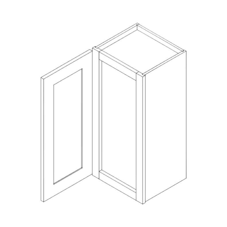 White Double Shaker 21x15 Wall Stackable Cabinet - RTA
