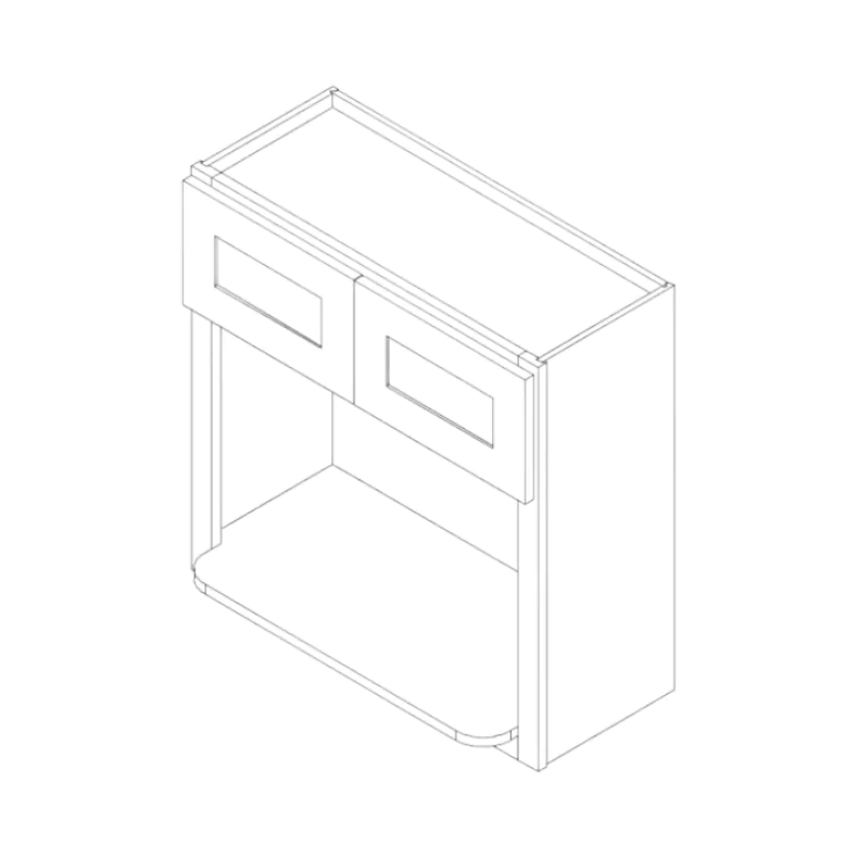 White Oak Shaker 27x36 Wall Microwave Cabinet - RTA White Oak Shaker 27x36 Wall Microwave Cabinet - RTA