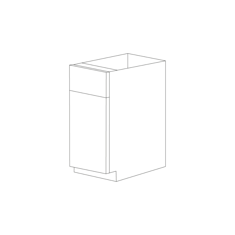 Chic Charcoal Flat Panel 18" Trash Can Base Cabinet - RTA Chic Charcoal Flat Panel 18" Trash Can Base Cabinet - RTA