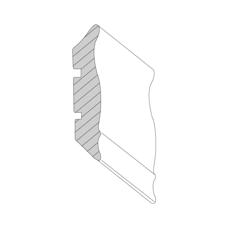 Lunar Grey Shaker Crown Molding Flat 4"x90" Lunar Grey Shaker Crown Molding Flat 4"x90"