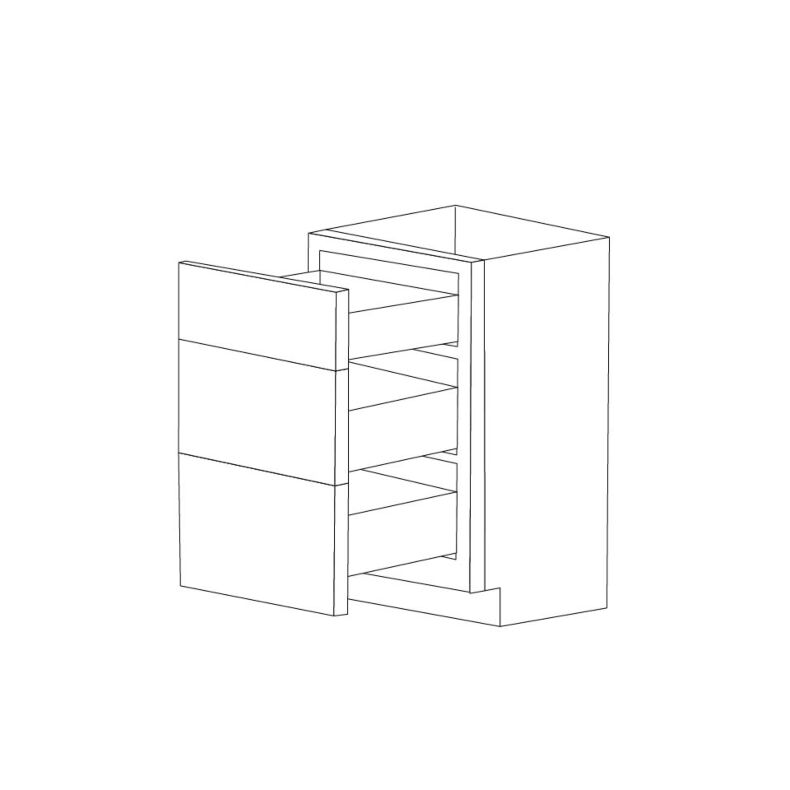 Classic Snow White 21" Vanity - 3 Drawers - RTA