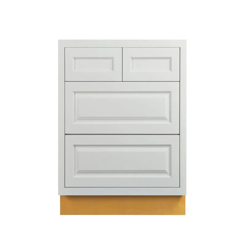 Vintage White Inset 36" Four Drawer Base Cabinet - RTA Vintage White Inset 36" Four Drawer Base Cabinet - RTA
